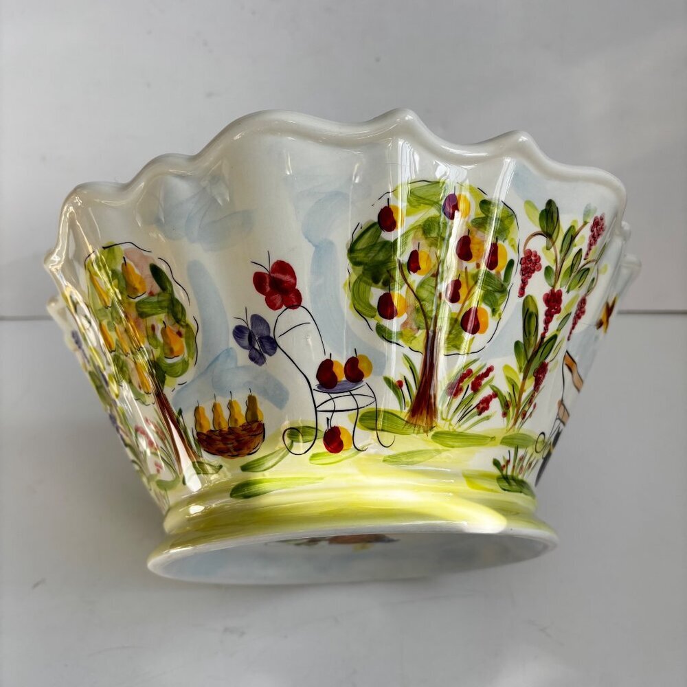 Dario Farrucci Ma‎ Maison Large Serving Bowl Hand Painted Tabletops Unlimited